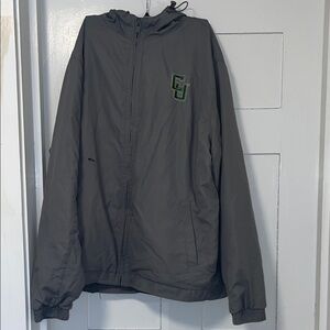 MV Sport Charcoal Windbreaker with Clarkson University Logo